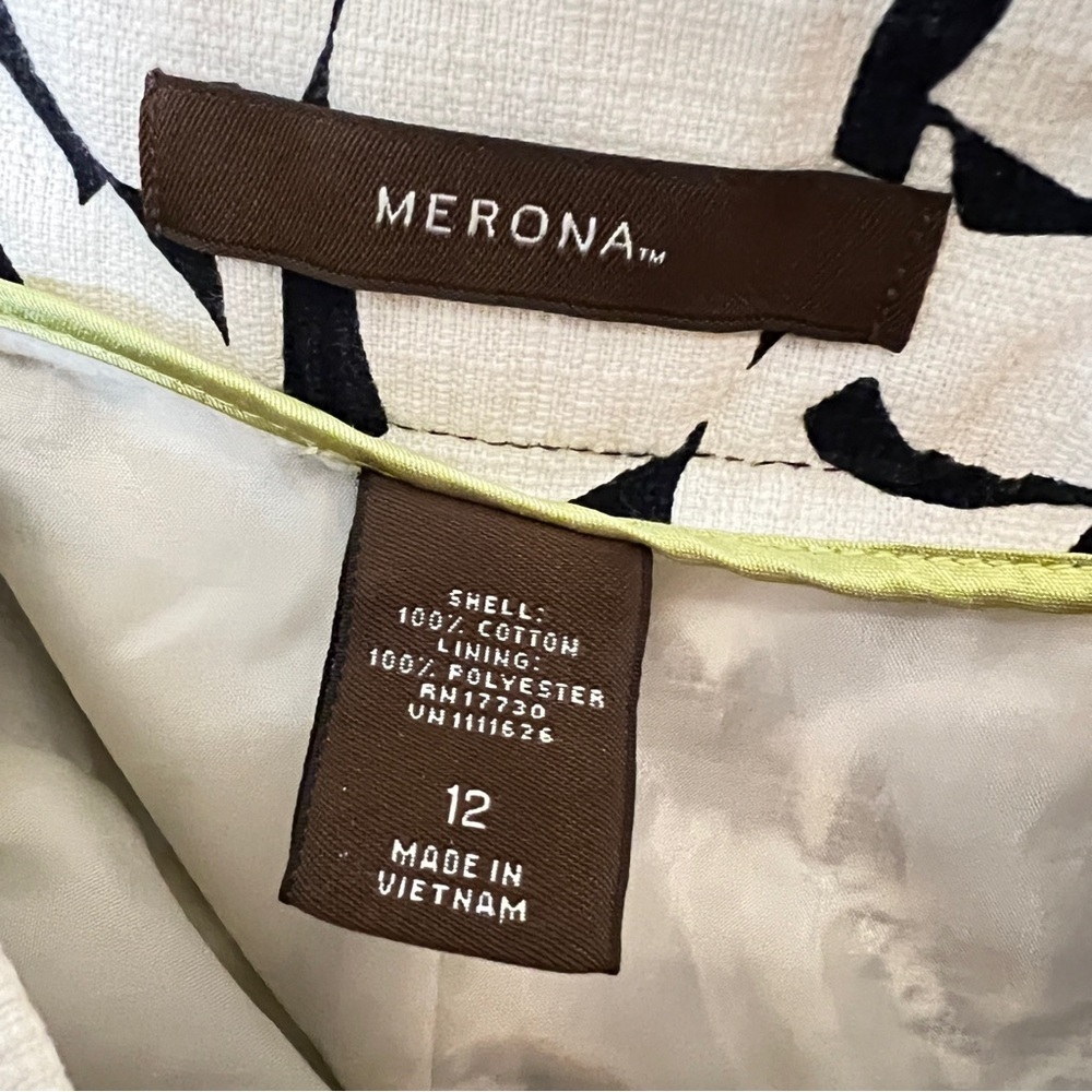 Merona Cotton Black and Cream Floral A-Line Skirt - Picture 9 of 10